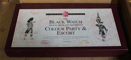 Britains limited edition collectors models, inc Black Watch, Royal Lancers Royal Anglian etc (7 sets, mint, boxed)